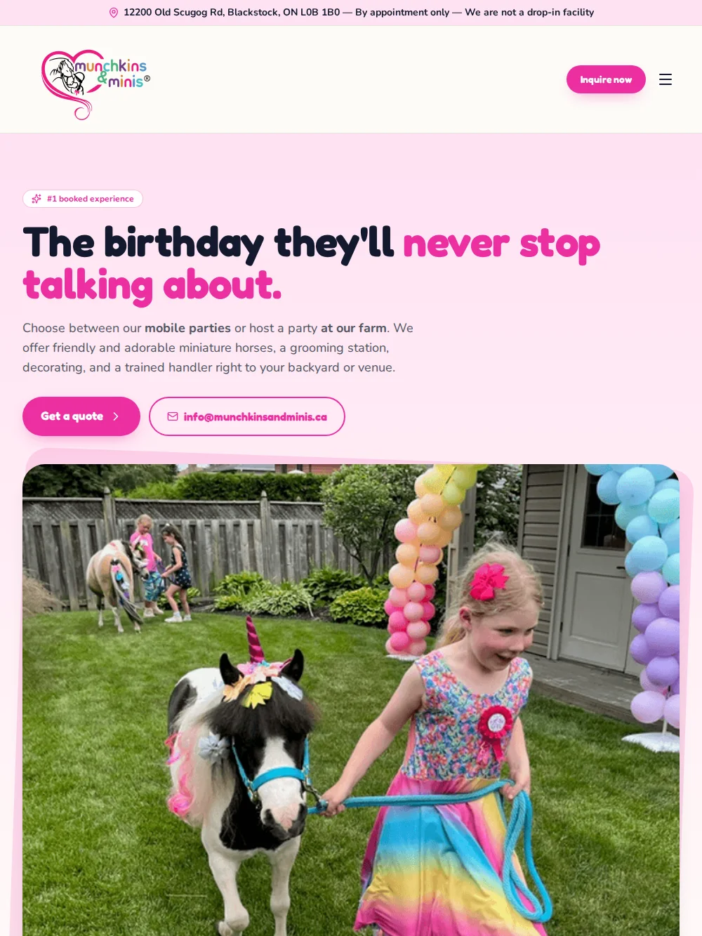 Munchkins & Minis tablet services page