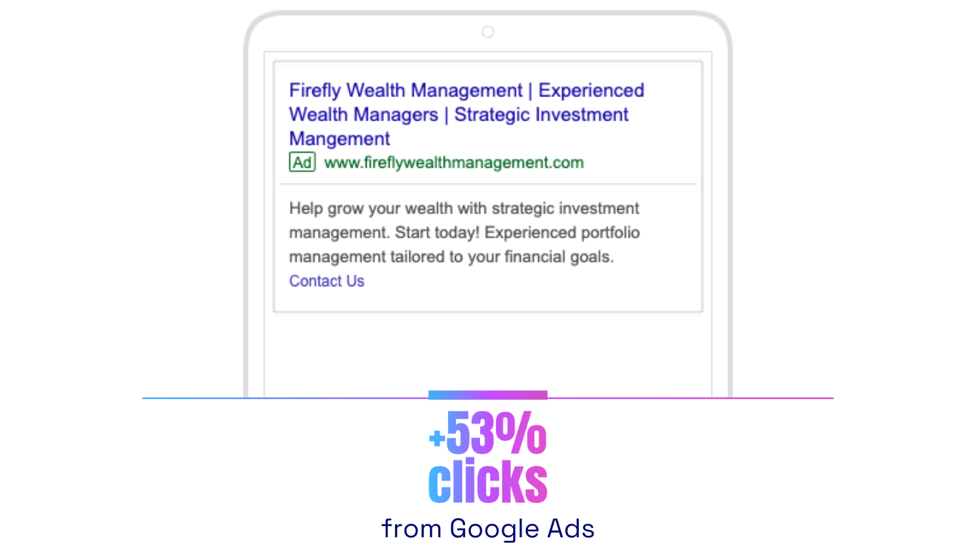 financial advisor marketing agency - firefly wealth management - ohio - google ads - boost local marketing agency