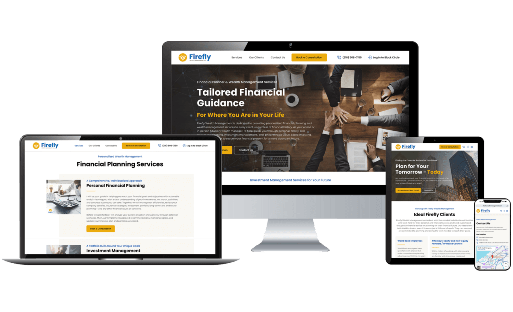 financial advisor marketing agency - boost local marketing agency - firefly wealth management