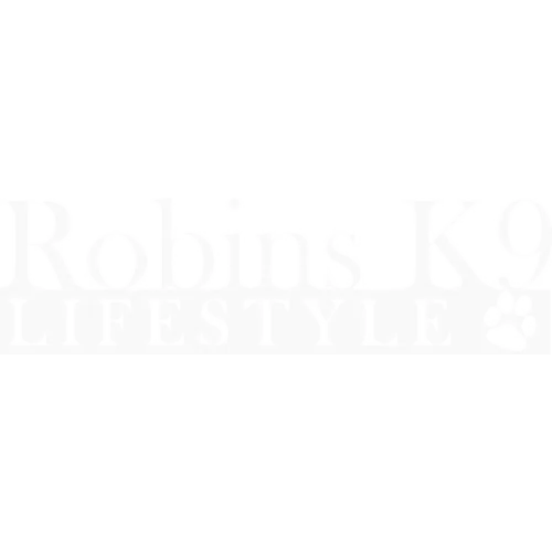 robins k9 - dog trainer marketing logo