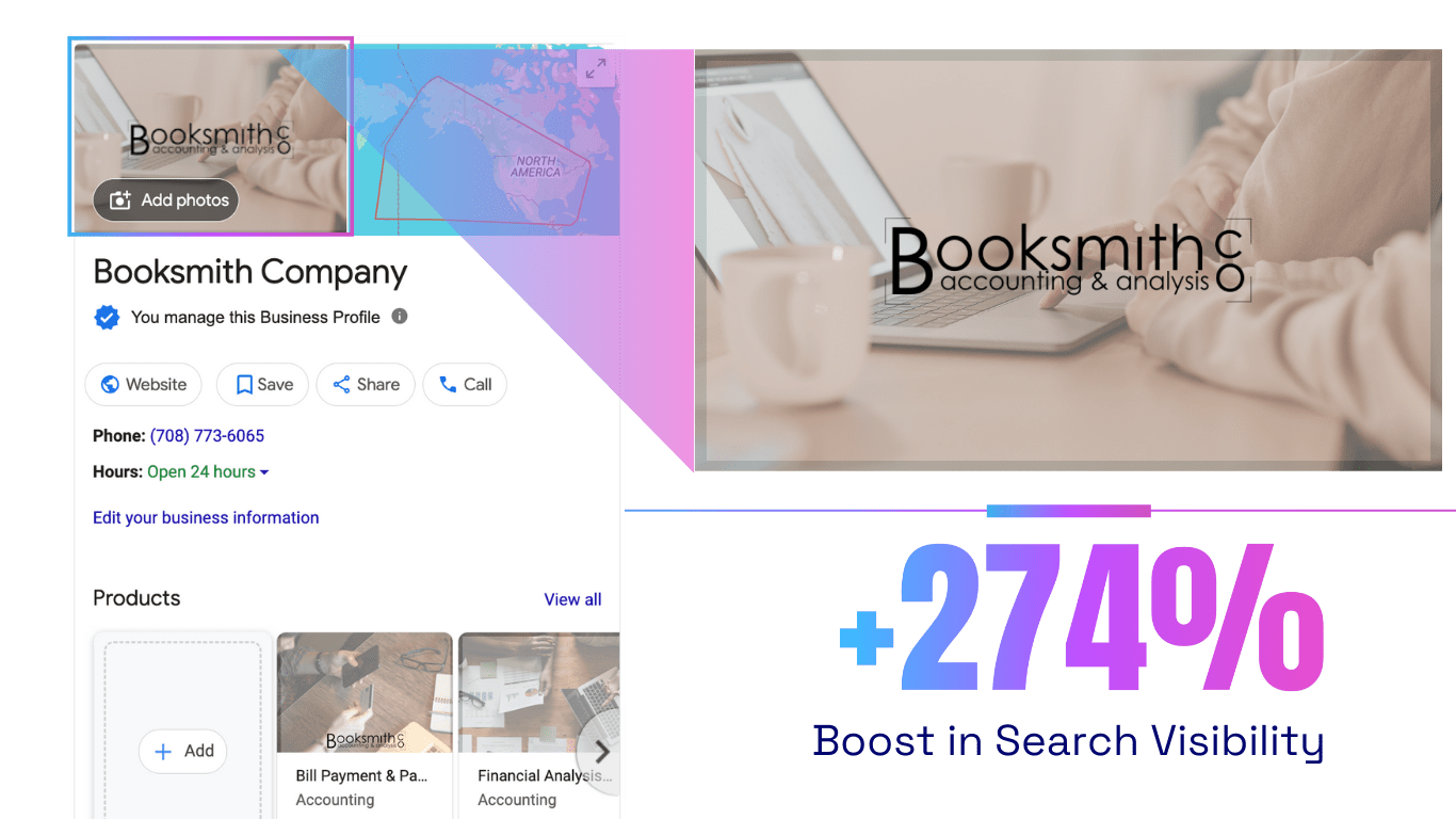 booksmith co - bookkeeper Google Business Profile Branding