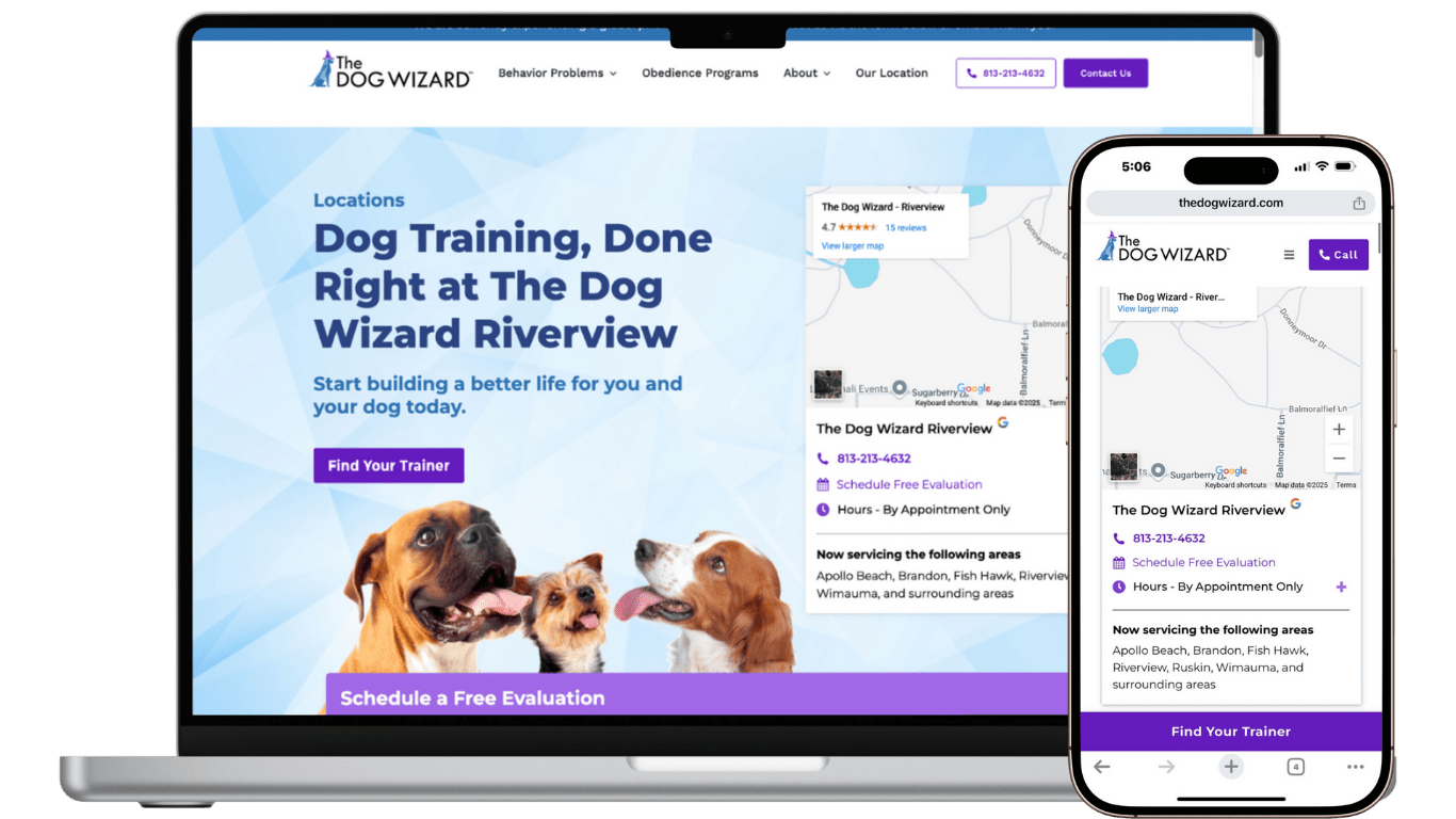 the dog wizard - riverview fl - pet care marketing - dog trainer marketing - boost local small business marketing agency