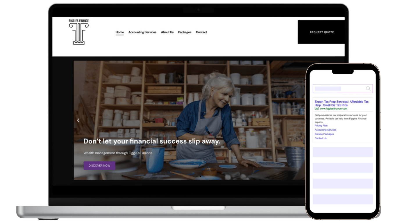 figgies finance - financial services marketing - boost local small business marketing agency