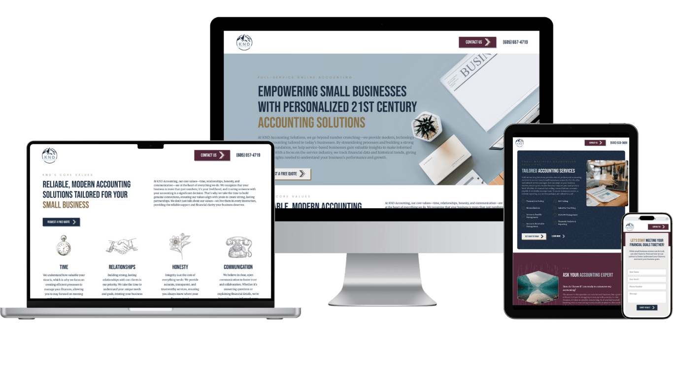 knd accounting solutions - bookkeeper marketing - boost local small business marketing agency