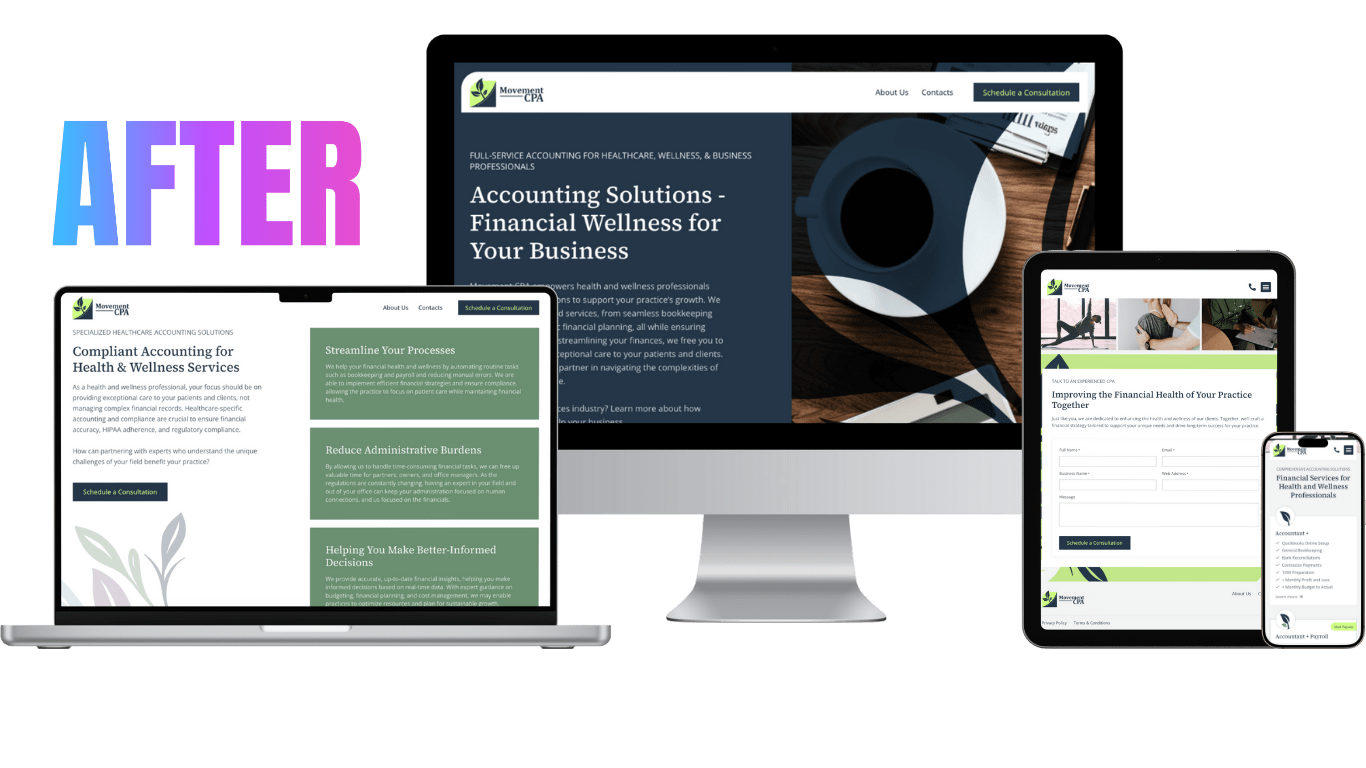 movement cpa - accounting marketing - boost local small business marketing - accounting firm web design - after redesign