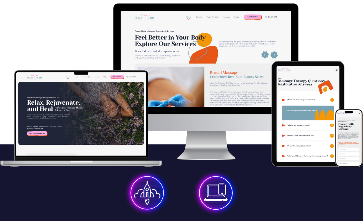rogue body massage - massage therapy marketing - boost local small business marketing agency