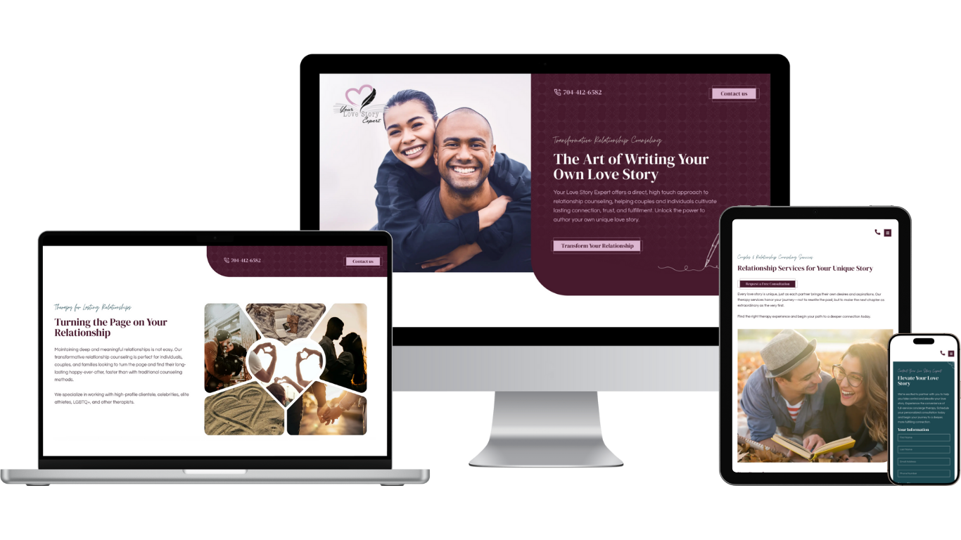 your love story expert - relationship therapist marketing - couples therapy marketing - boost local small business marketing agency