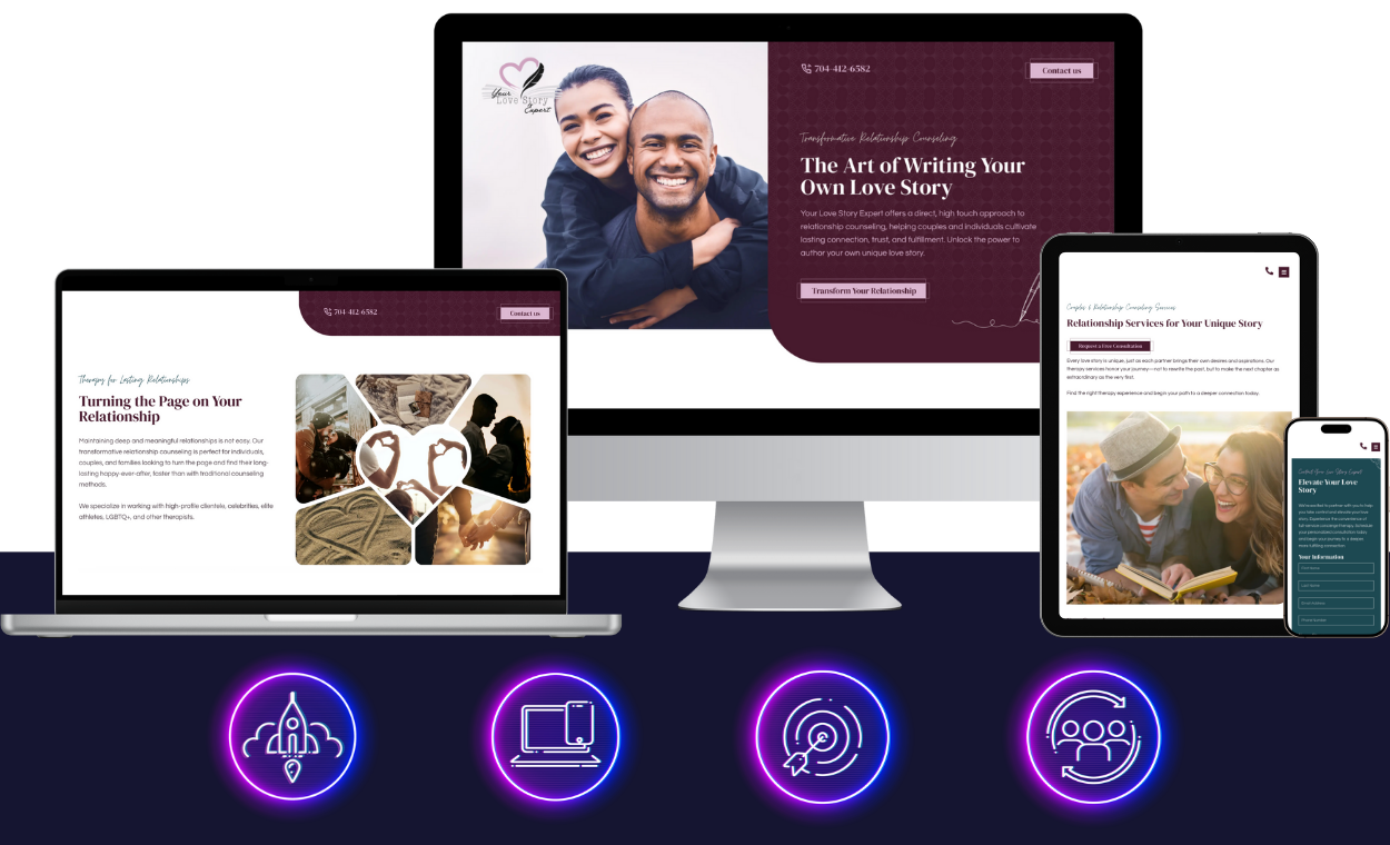 your love story expert - relationship therapist marketing - couples therapy marketing - boost local small business marketing agency