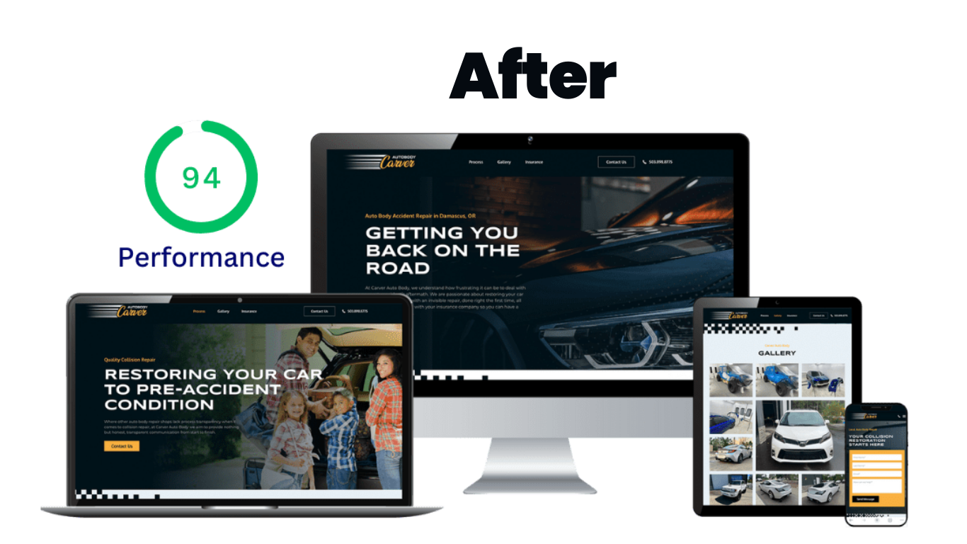 carver autobody - web design