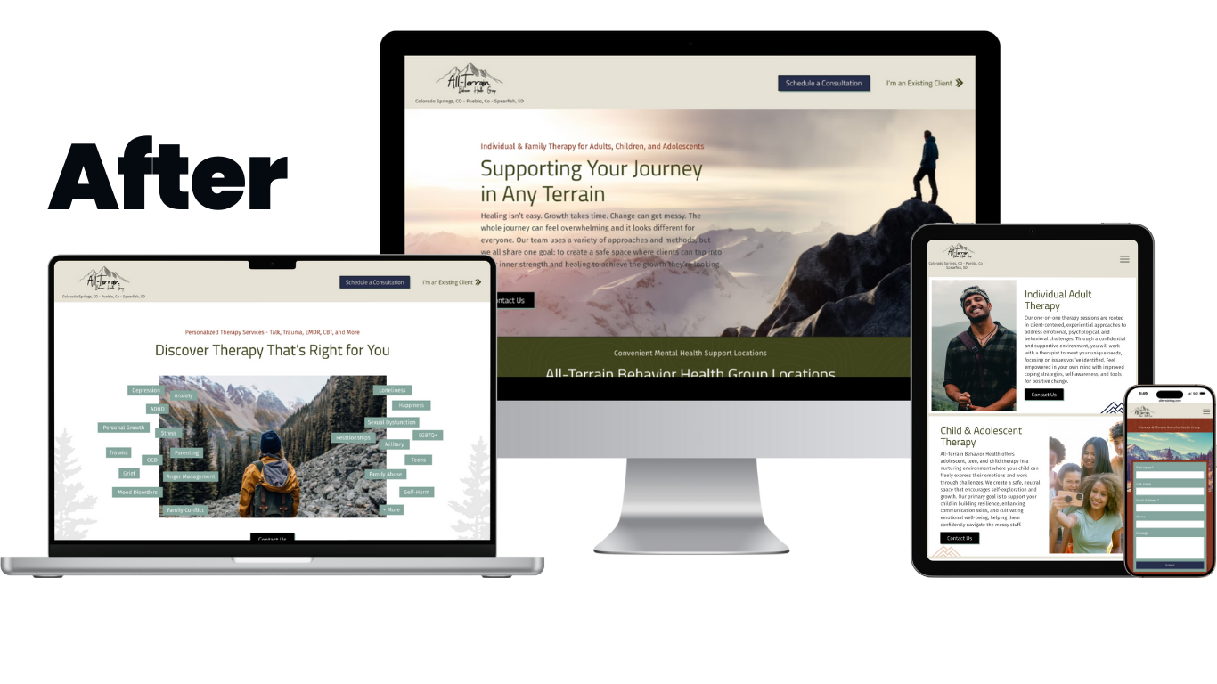 all terrain behavior health group - web design