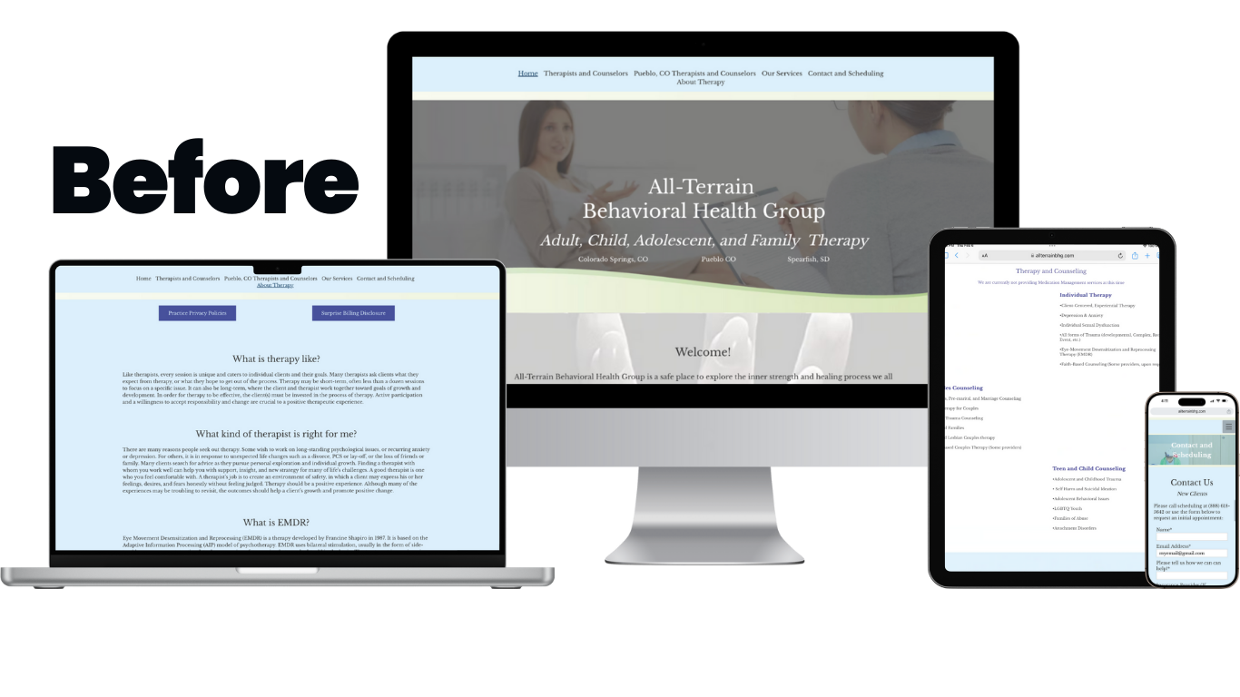 all terrain behavior health group - web design