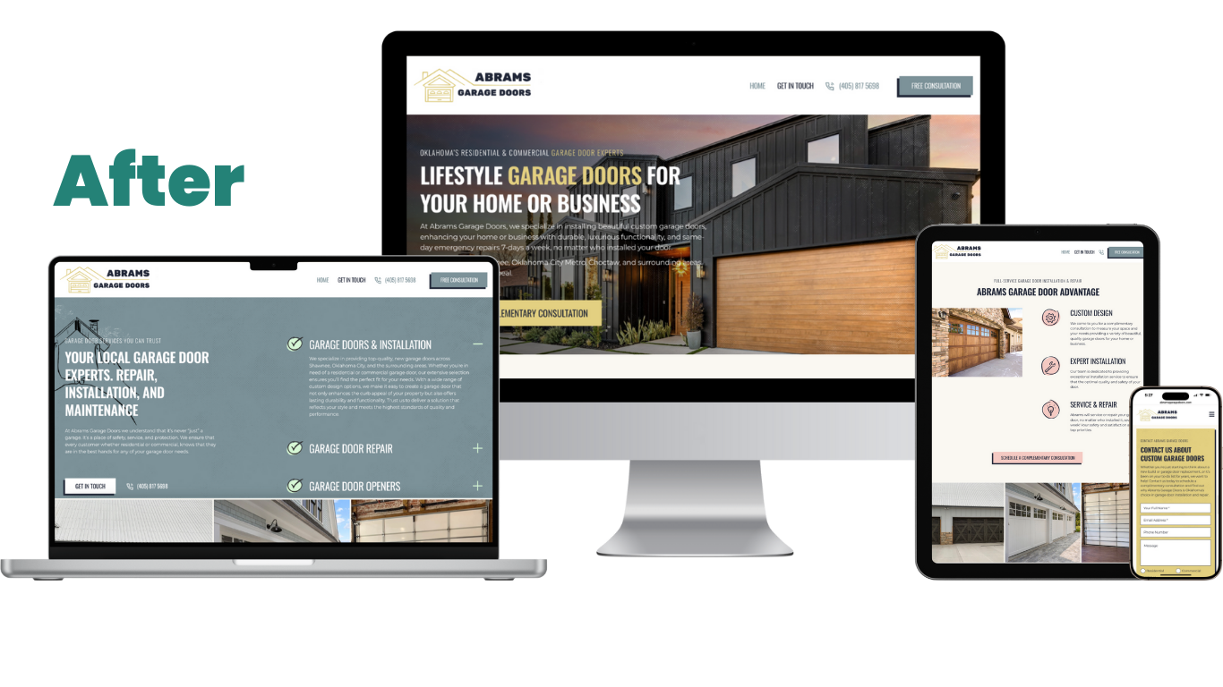 abrams garage doors- website after