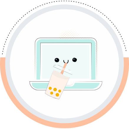 computer icon with boba