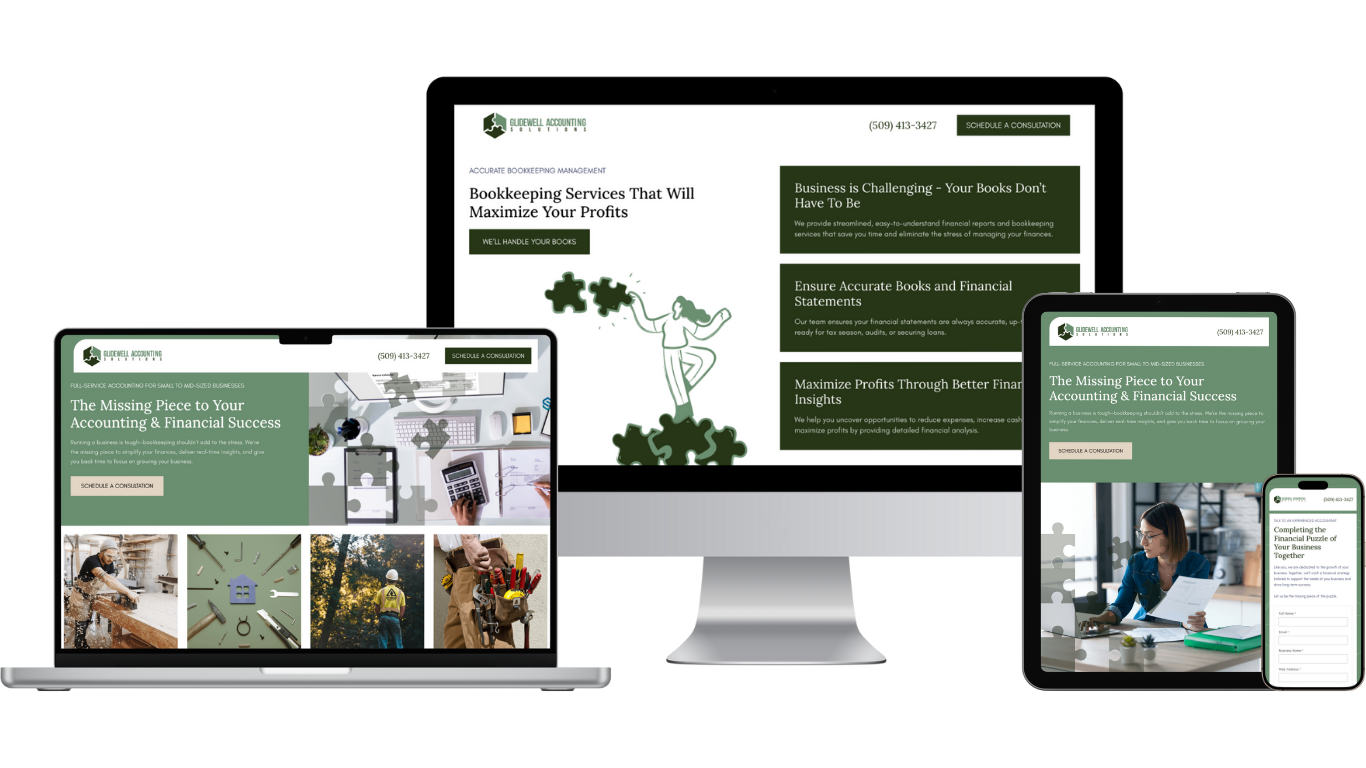 glidewell accounting - web design