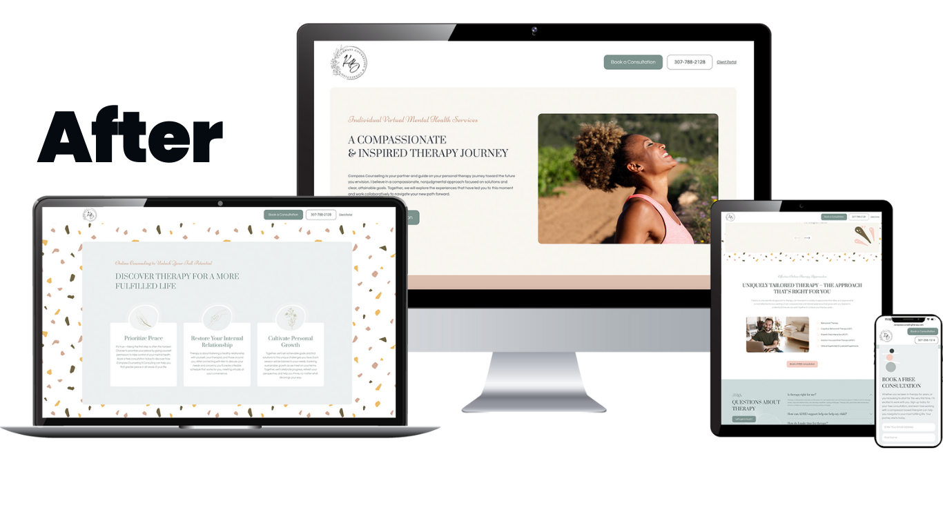 compass counseling - therapist web design