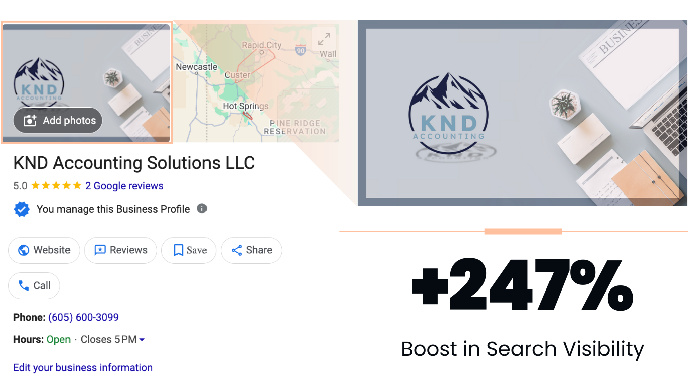 knd accounting - google business profile branding