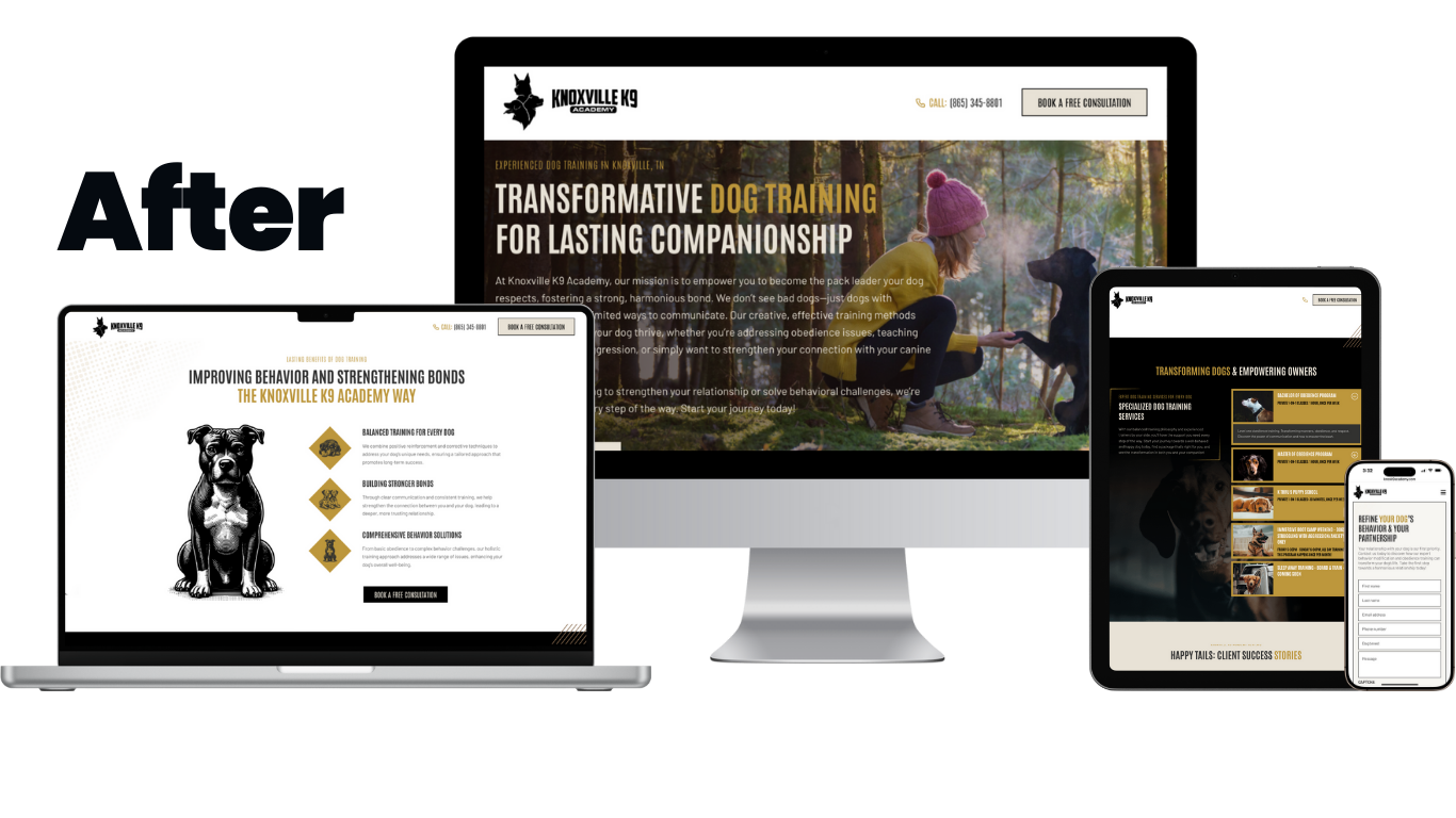 knoxville k9 academy - web design