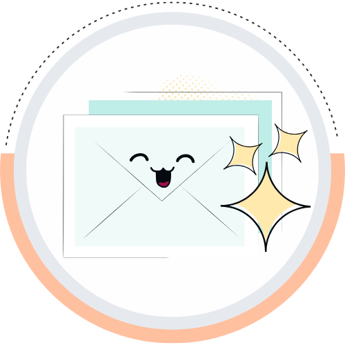 circle icon - mail -star