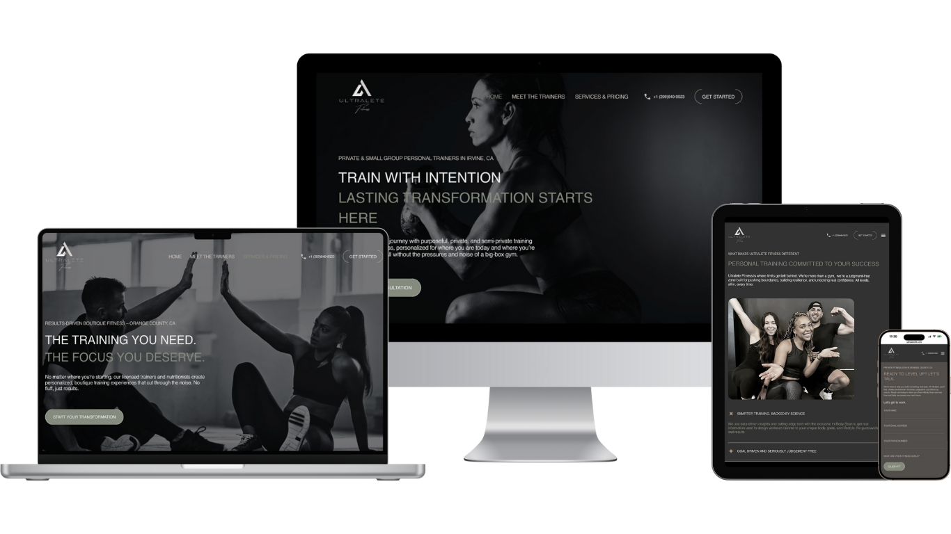 ultralete fitness - website design