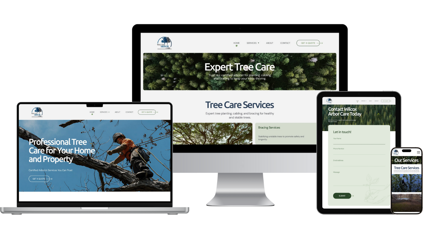 wilcox arbor care - web design