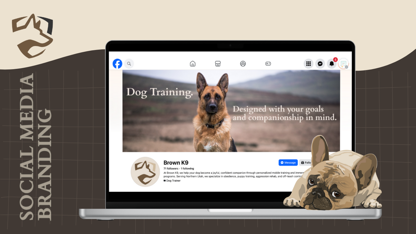 brown k9 - dog trainer marketing - local service business marketing