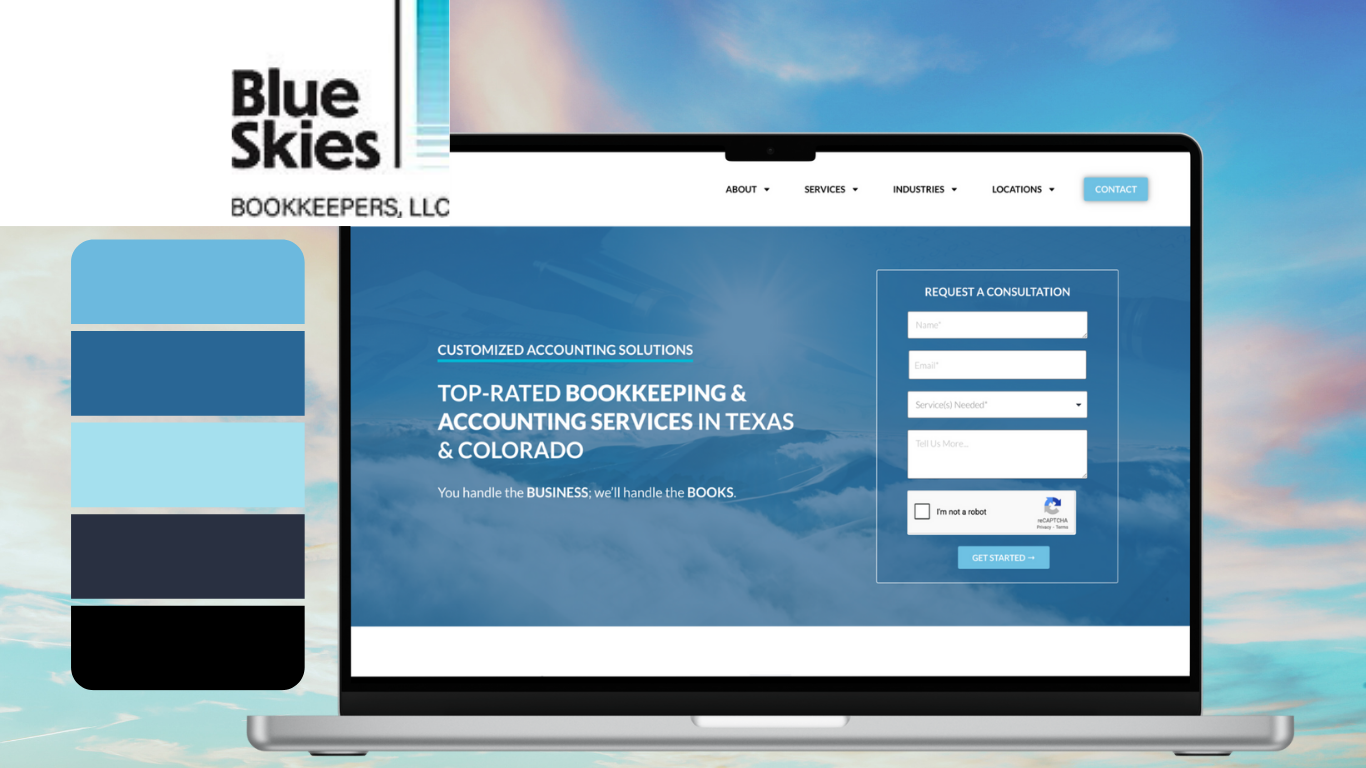 blue skies bookkeepers - branding