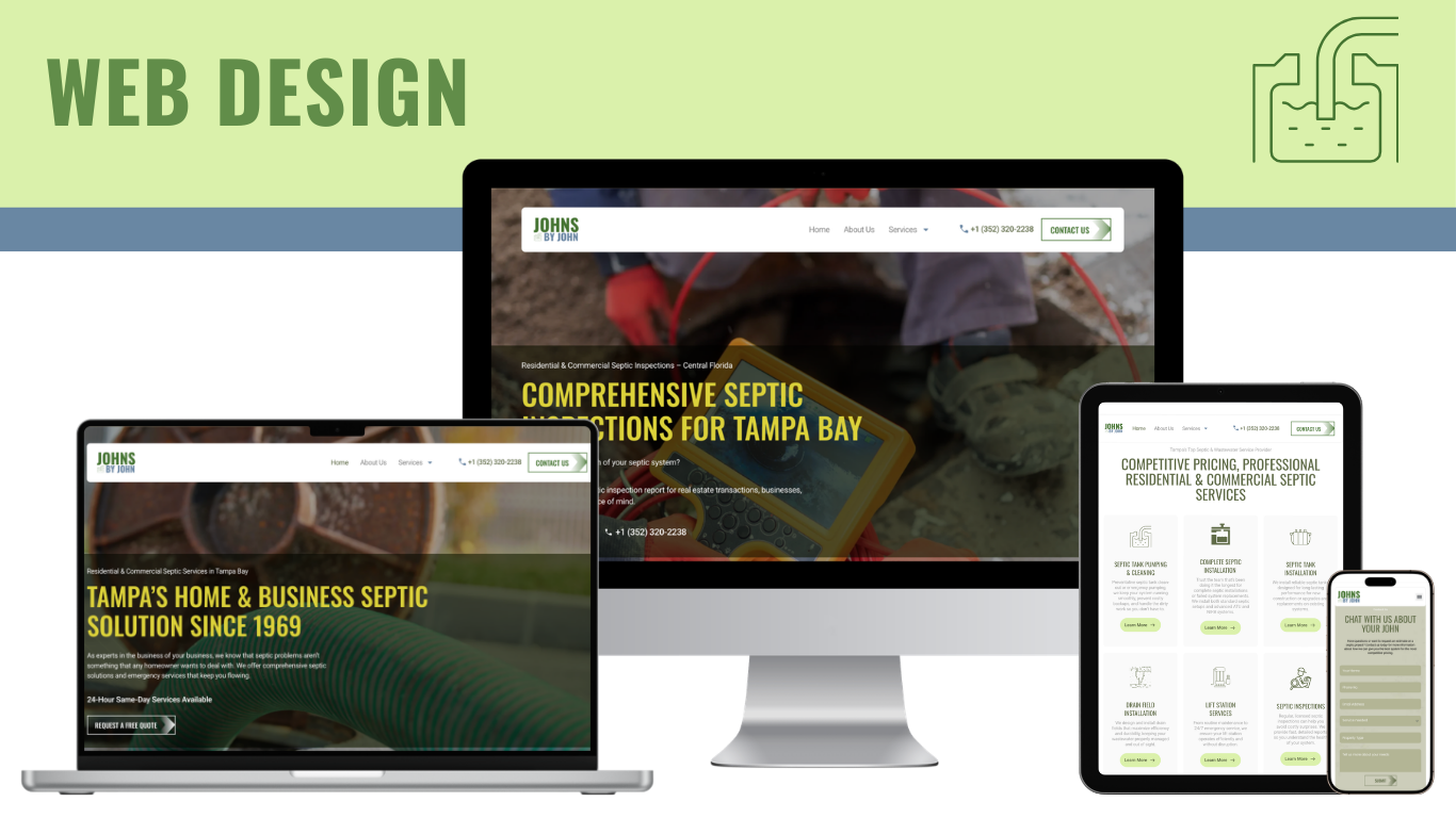 johns by john - septic company marketing case study - branding