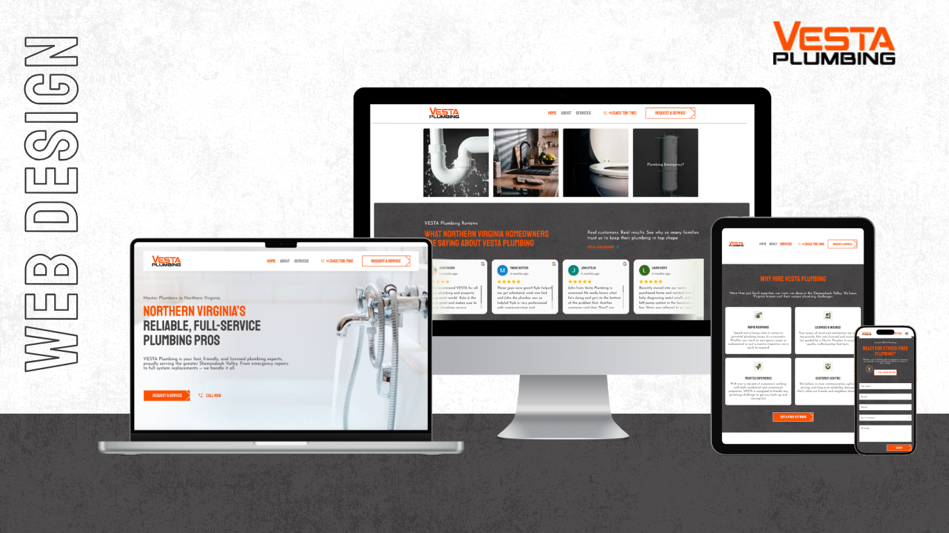 vesta plumbing - plumber marketing case study - branding