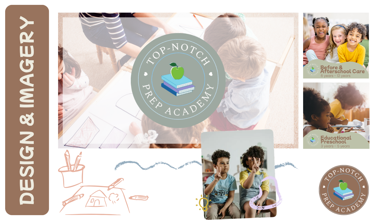 top-notch prep academy - marketing case study - childcare branding